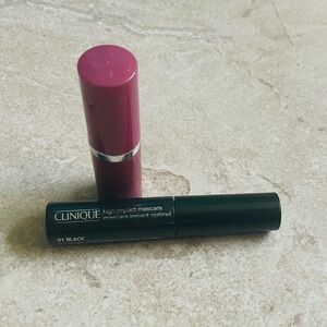 NWT- Clinique bundle:High Impact Mascara - Black & lipstick: color 14 Plump Pop